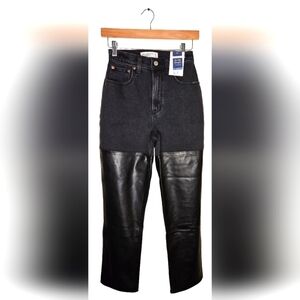 Abercrombie & Fitch Women's Jeans The 90's Ultra High Rise Sz 25-0s Mixed Fabric